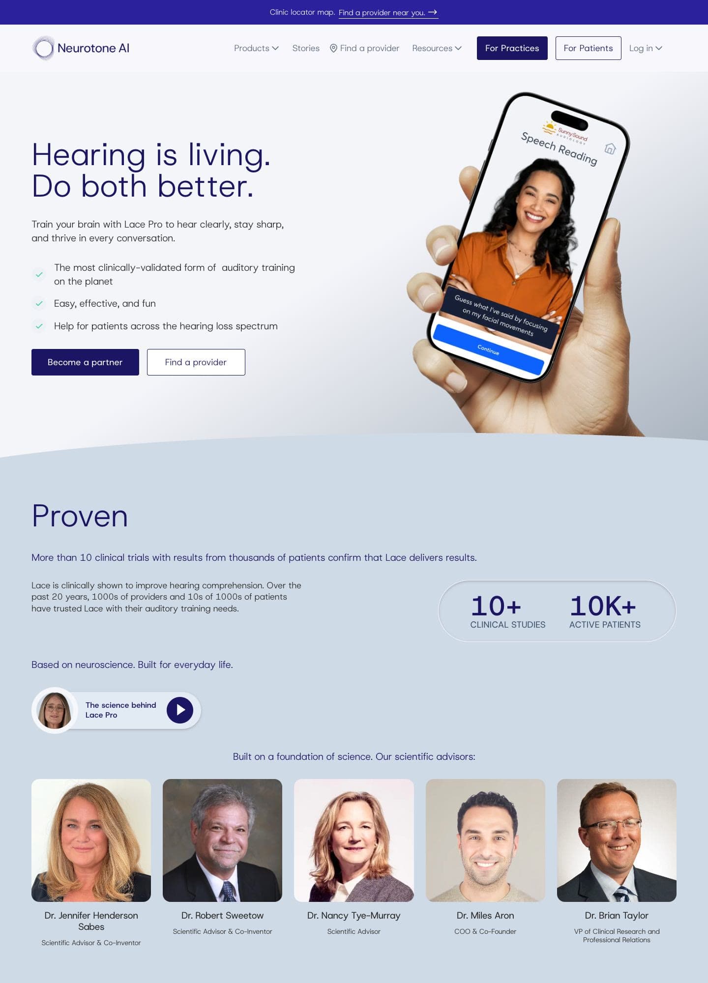 Lace Pro landing page