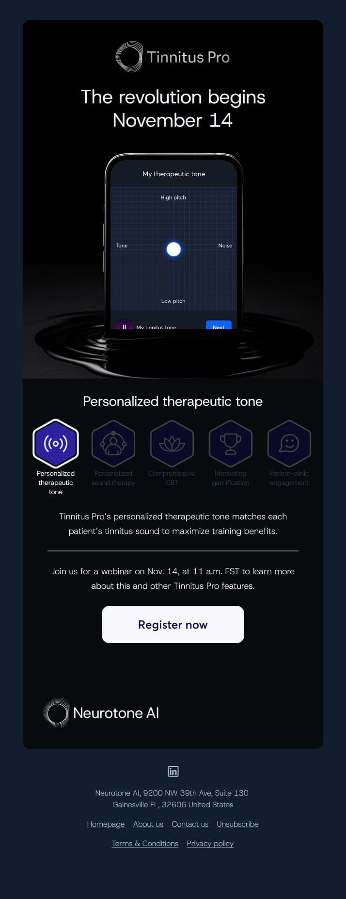 Countdown email 1: personalized therapeutic tone