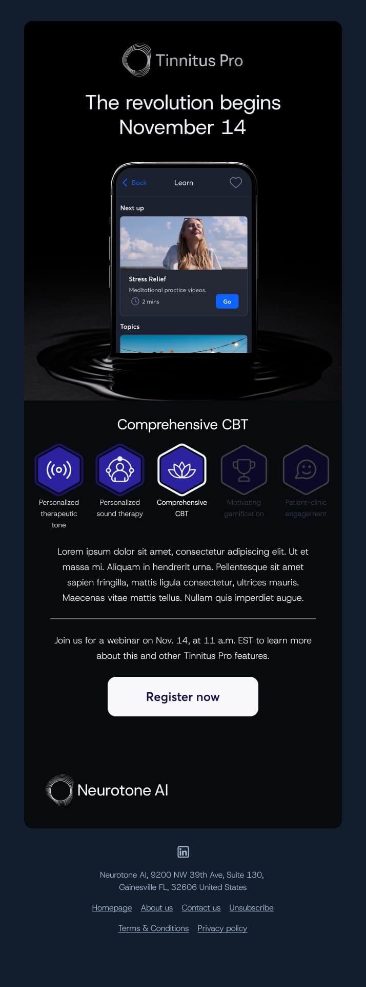 Countdown email 3: comprehensive CBT