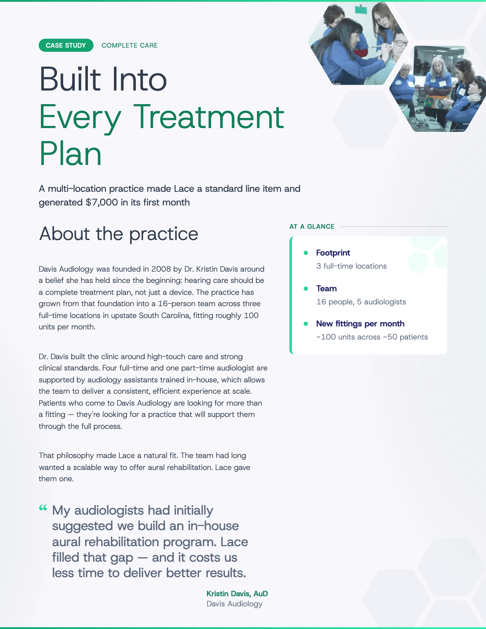 Davis Audiology: cover page