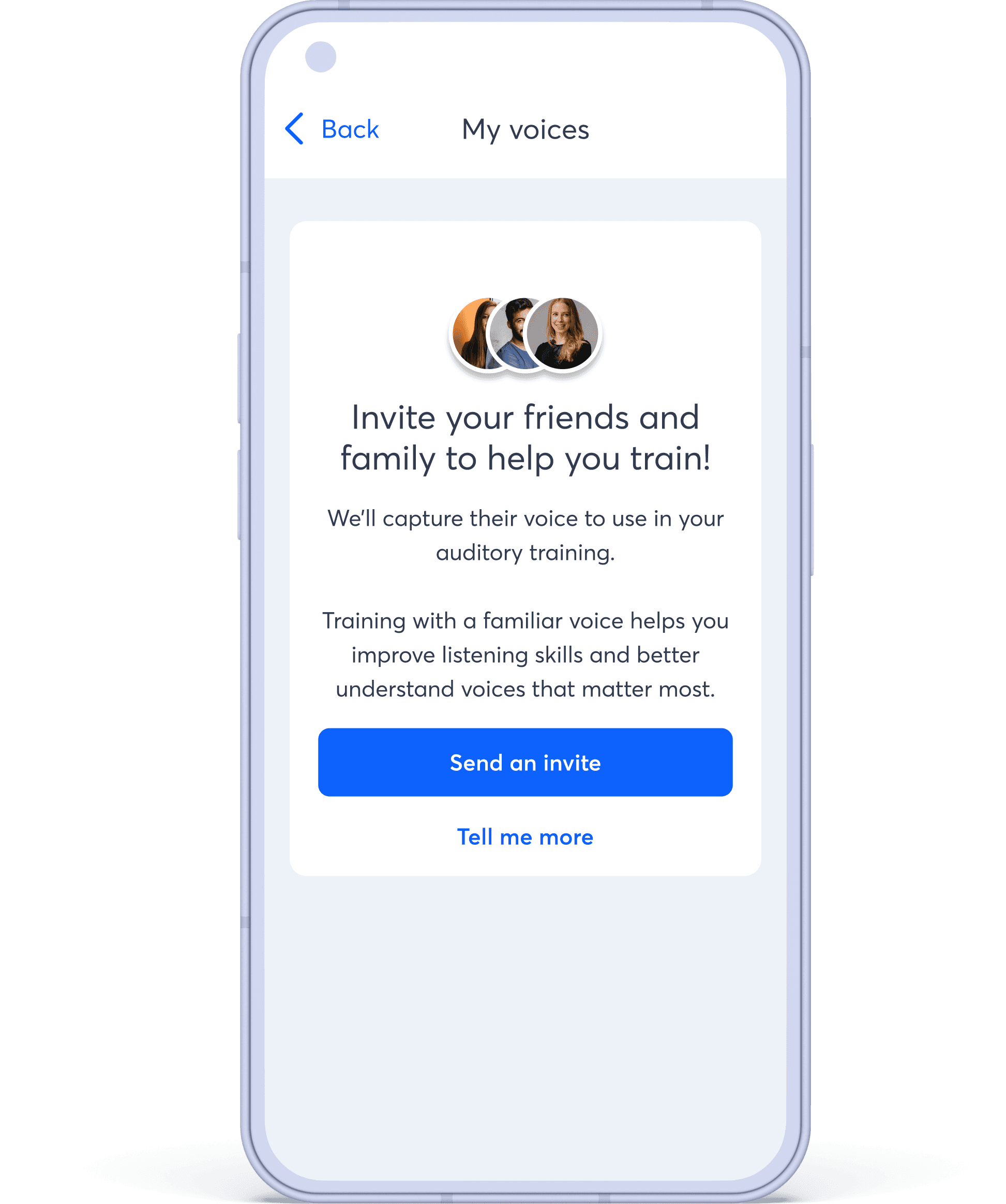 Invite your friends and family to help you train